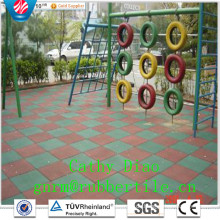 Gym Rubbr Fliesen Outdoor-Sicherheits-Sport-Gummi-Bodenfliese, Spielplatz-Gummifliesen, Recycling-Gummifliese